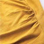 Women Mustard Yellow Cotton Pure Cotton T-shirt