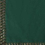 Bottle Green Floral Semi-Stitched Flared Lehenga Choli Set With Dupatta