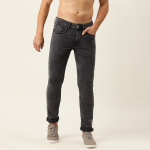 Men Black Skinny Fit Light Fade Stretchable Jeans