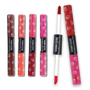 2 in 1 Strawberry Duo Tint Matte & Shining Lip Gloss - DK035 12