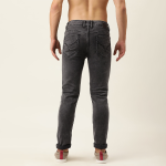 Men Black Skinny Fit Light Fade Stretchable Jeans
