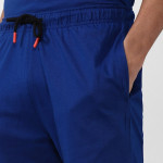 Men Blue & White Printed Cotton Night suit