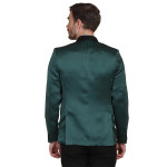 Green Solid Tuxedo Formal Blazer