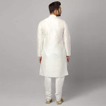 Banarasi Dupion Silk Solid Kurta Churidar Pyjama Set for Men