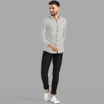 Grey Solid Casual Shirt